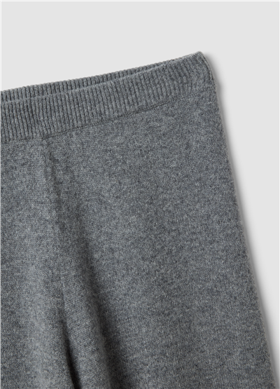 Gri Regular Fit Saf Yün Pantolon