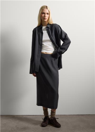 Gri Regular Kalıp Gömlek