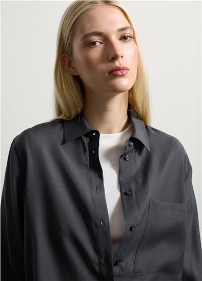 Gri Regular Kalıp Gömlek