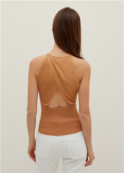 Halter Yaka Lureks Bej Atlet