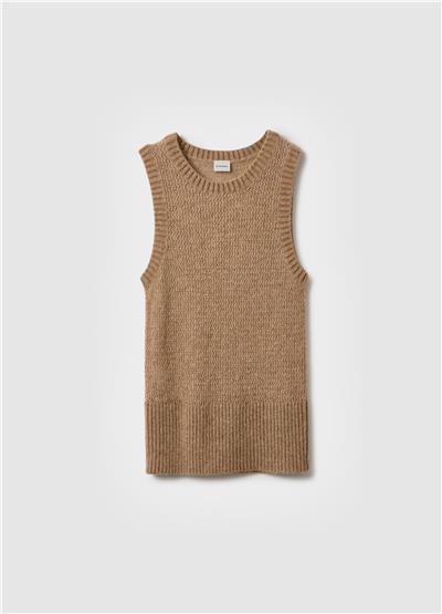 Kahverengi Alpaka ve Keten Karışımlı Regular Fit Atlet