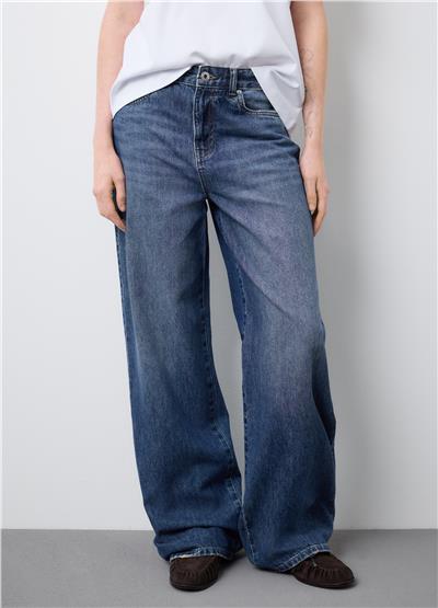 Saf Pamuktan Koyu Mavi Kot Pantolon