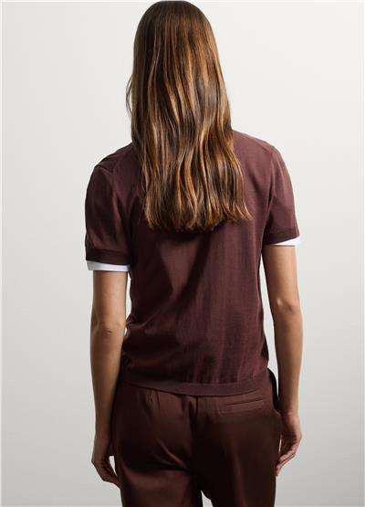 Kahverengi Liyosel Polo Normal Kesim