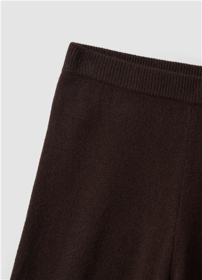Kahverengi Regular Fit Saf Yün Pantolon