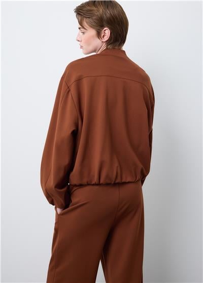 Kahverengi Viskon Regular Fit Blazer