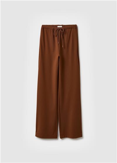 Kahverengi Viskon Regular Fit Pantolon