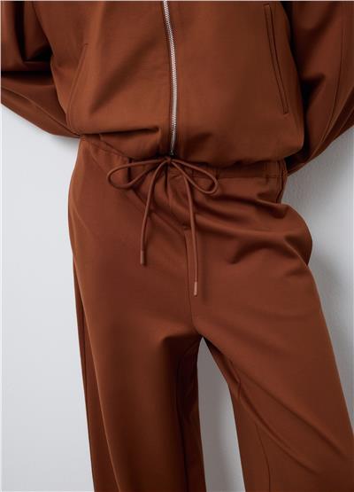 Kahverengi Viskon Regular Fit Pantolon