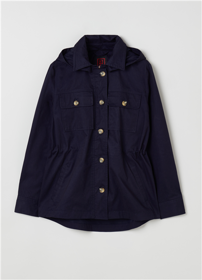 Kapüşonlu Lacivert Parka