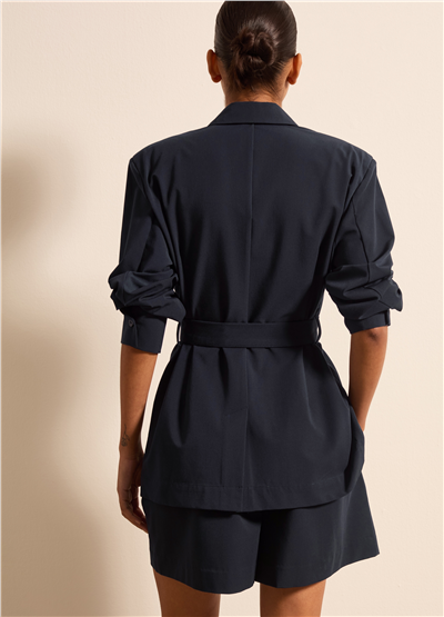 Kemerli Lacivert Shacket