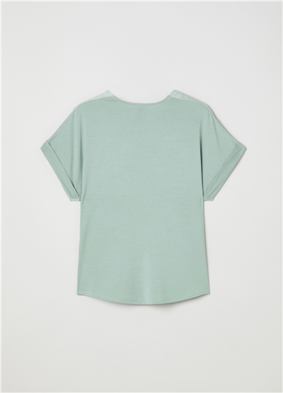 Kimono Kollu Katmanlı Mint Tişört