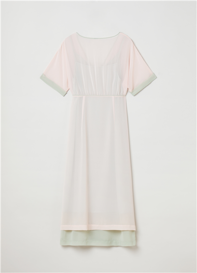 Kimono Kollu Mint Uzun Elbise