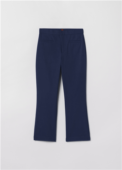 Kısa Lacivert Flare Pantolon