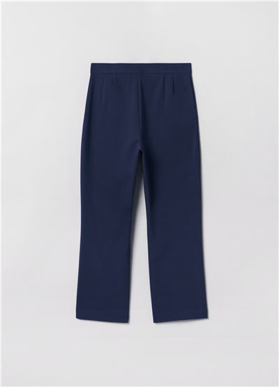 Kısa Lacivert Flare Pantolon