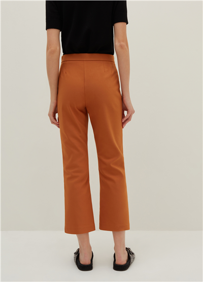 Kısa Taba Flare Pantolon