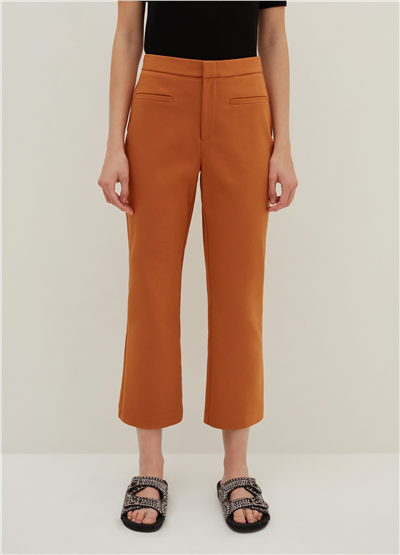 Kısa Taba Flare Pantolon