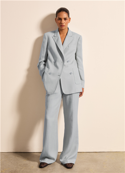 Kruvaze Açık Mavi Blazer