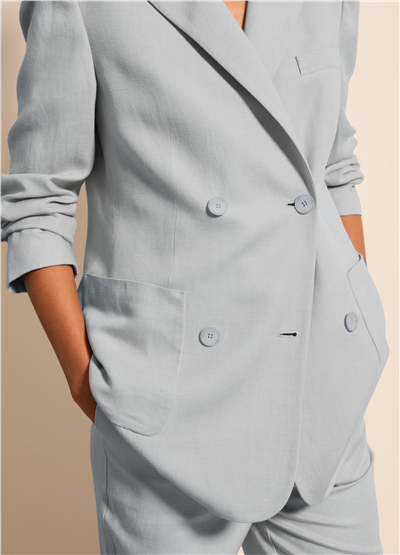 Kruvaze Açık Mavi Blazer