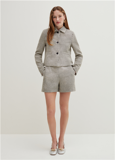 Lureksli Kısa Tüvit Ceket