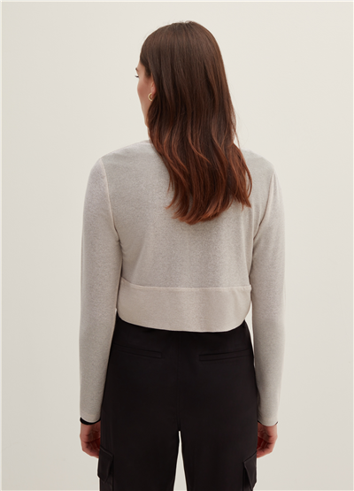 Lurex Bej Bolero