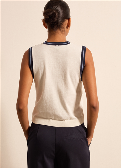 Lurex Detaylı Crepe Bej Atlet