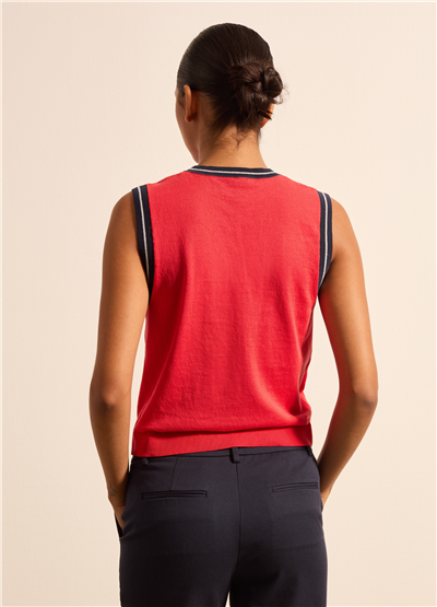 Lurex Detaylı Crepe Kırmızı Atlet