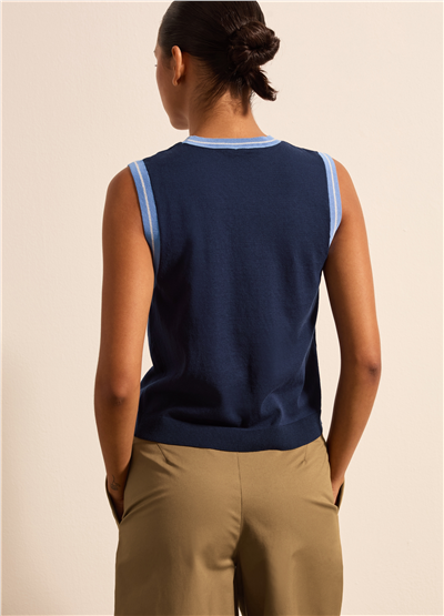 Lurex Detaylı Crepe Lacivert Atlet