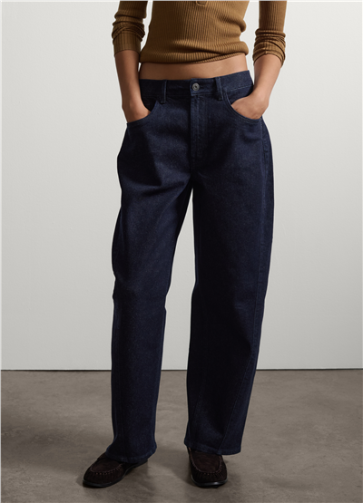 Mavi Balon Kesim Esnek Pamuklu Denim Jean
