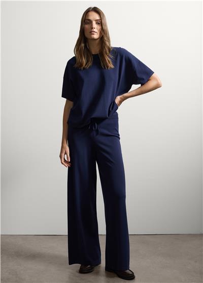 Mavi bol paça pantolon