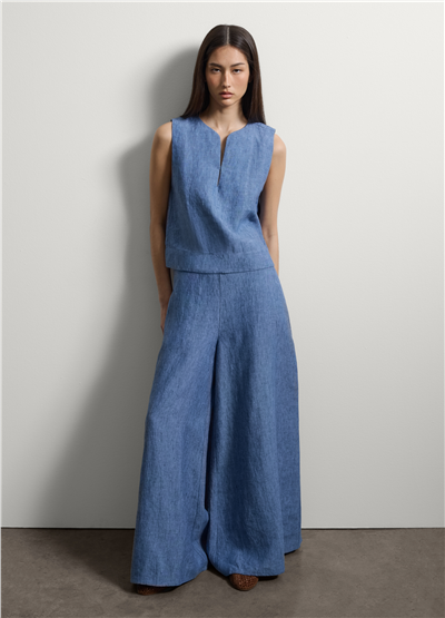 Mavi Denim Keten Bol Paça Pantolon