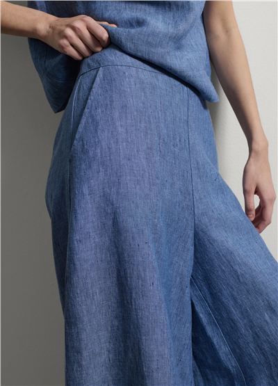 Mavi Denim Keten Bol Paça Pantolon