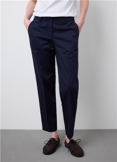 Mavi Esnek Pamuklu Pantolon