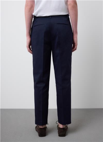 Mavi Esnek Pamuklu Pantolon