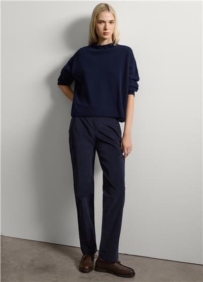 Lacivert Kadife Pantolon