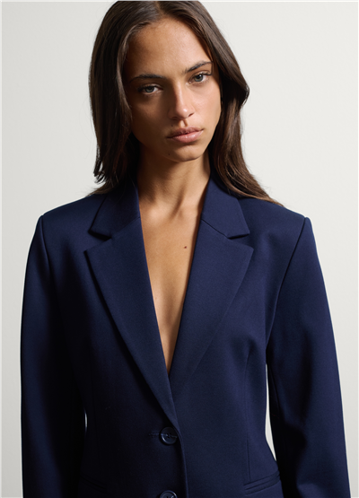 Mavi Klasik Yaka Regular Fit Esnek Viskon Blazer Ceket