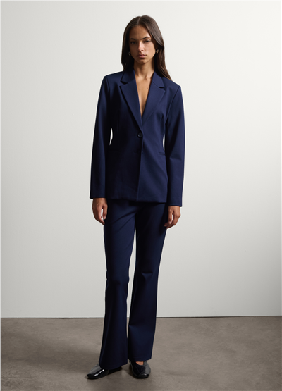Mavi Klasik Yaka Regular Fit Esnek Viskon Blazer Ceket
