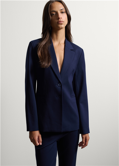 Mavi Klasik Yaka Regular Fit Esnek Viskon Blazer Ceket