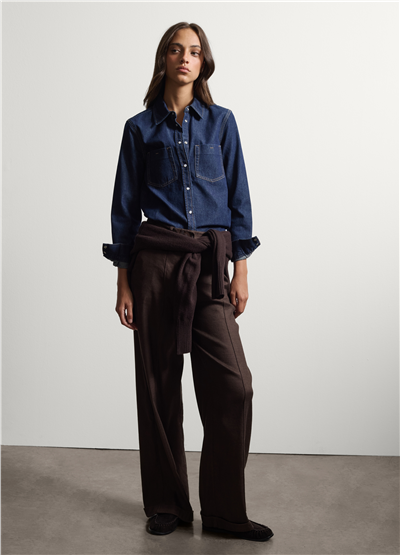 Mavi Regular Fit Saf Pamuk Denim Gömlek
