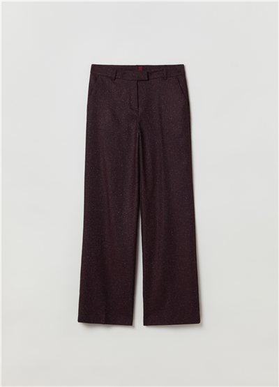 Melanj Tüvit Bordo Pantolon
