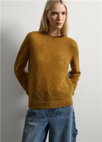 Sarı Moher ve Yün Karışımlı Kazak