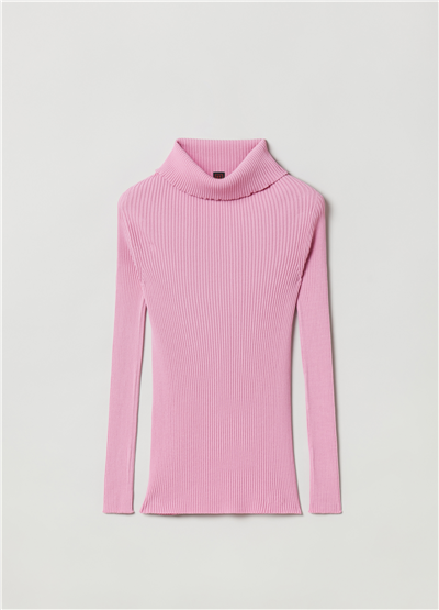 Omuzları Açık Pembe Fitilli Bluz