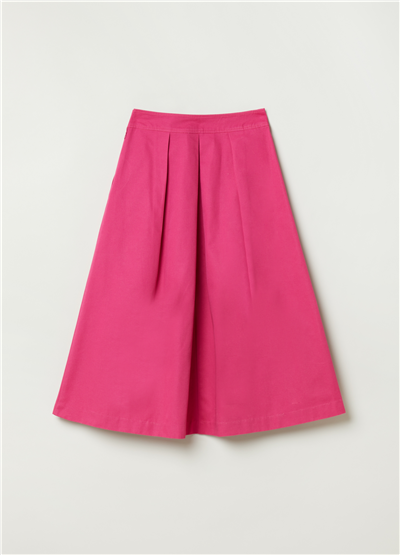 Osmanlı Pamuğundan Pileli Pembe Etek