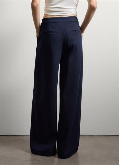 Lacivert Palazzo Pantolon