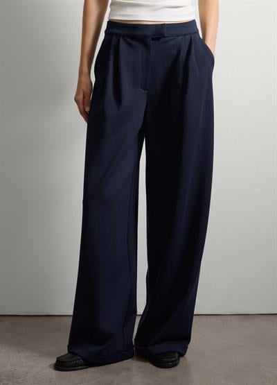 Lacivert Palazzo Pantolon