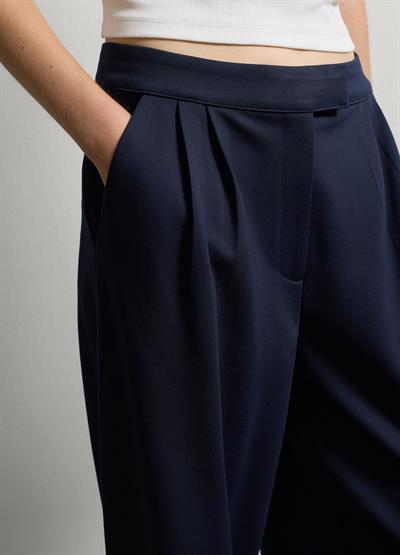 Lacivert Palazzo Pantolon
