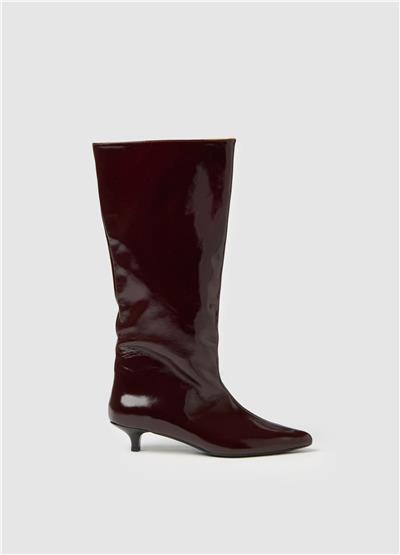 Patent Hakiki Deri Topuklu Çizme