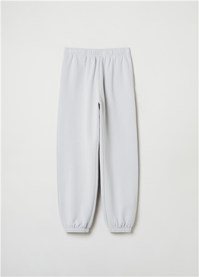 Peluş Açık Gri Jogger Pantolon