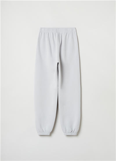 Peluş Açık Gri Jogger Pantolon