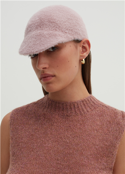 Pembe Tiftik Görünümlü Kasket