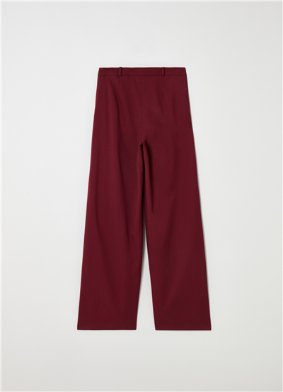 Pensli Bol Kesim Bordo Pantolon