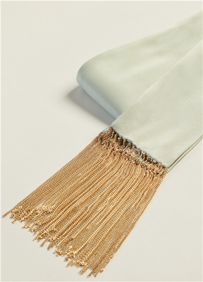 Püsküllü Mint Rayon Şal